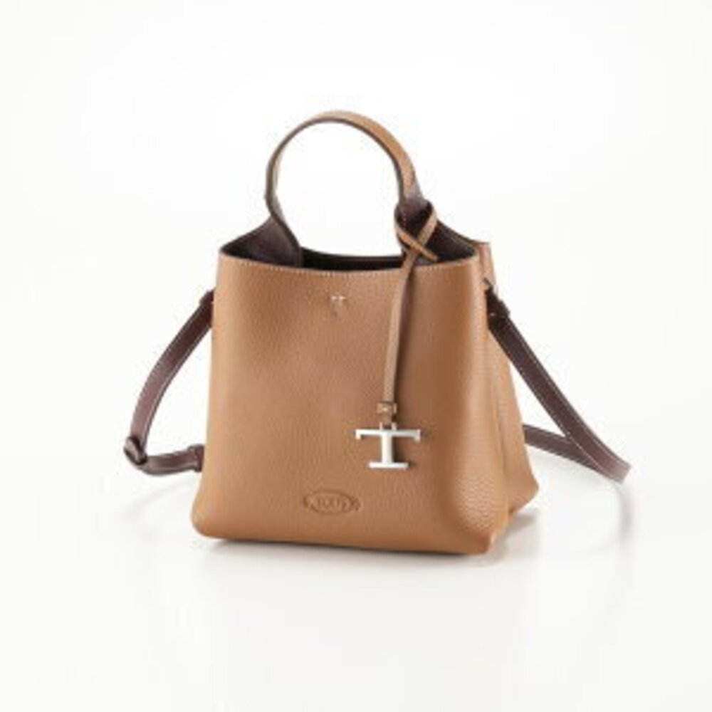 Tods Timeless Handbag Tote Bag Metal Pendant